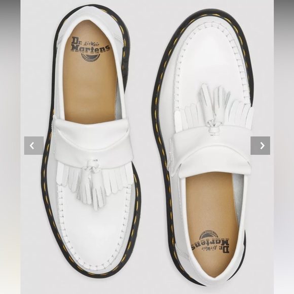 Dr. Martens ADRIAN YELLOW STITCH LEATHER TASSEL LOAFERS ! NWT. Various Sizes - Picture 8 of 13